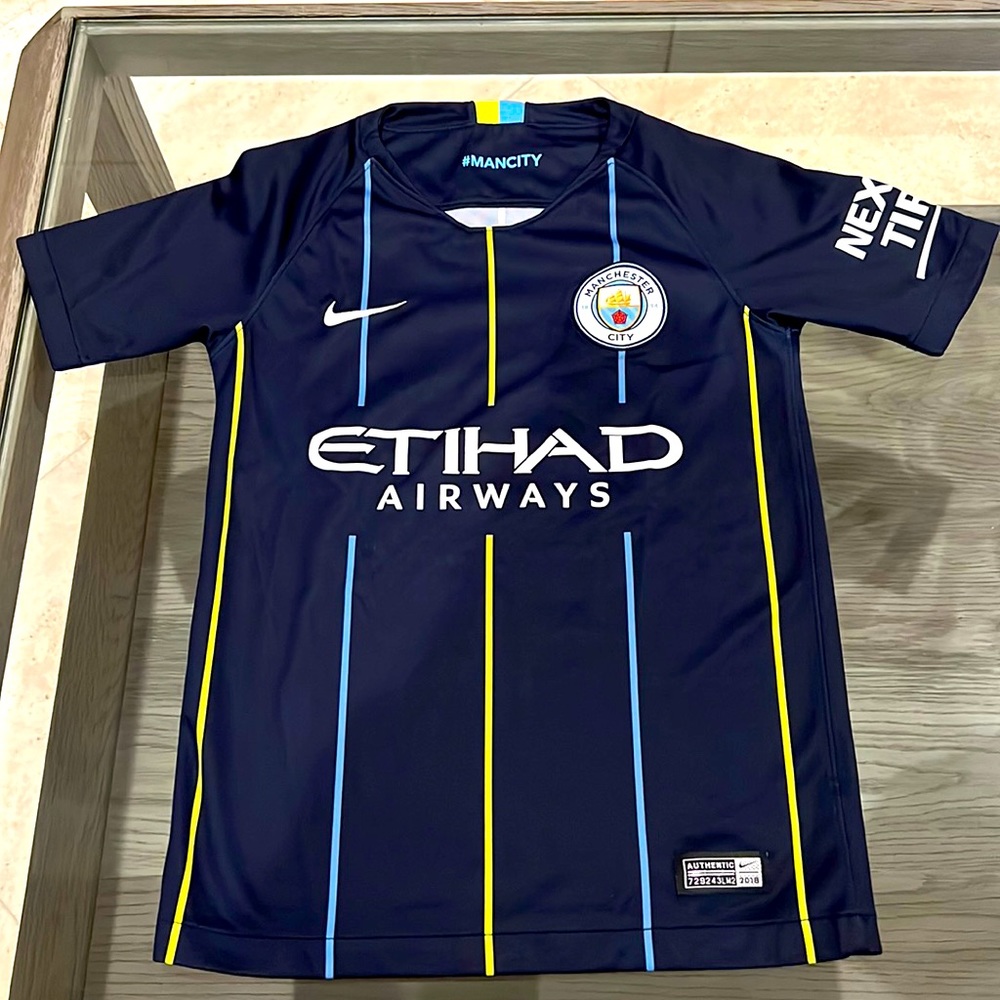 Authentic Nike Manchester City Soccer Jersey Size Kids Small/…
